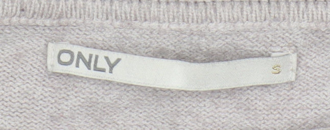 ONLY Women's Grey Pullover Jumper, S, Long Sleeve