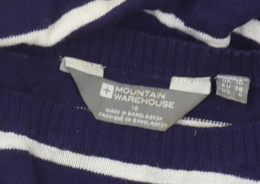 Mountain Warehouse Women's Blue Stripe Jumper Size 10