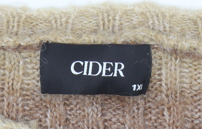 Cider Women's Brown Striped Pullover Jumper XL