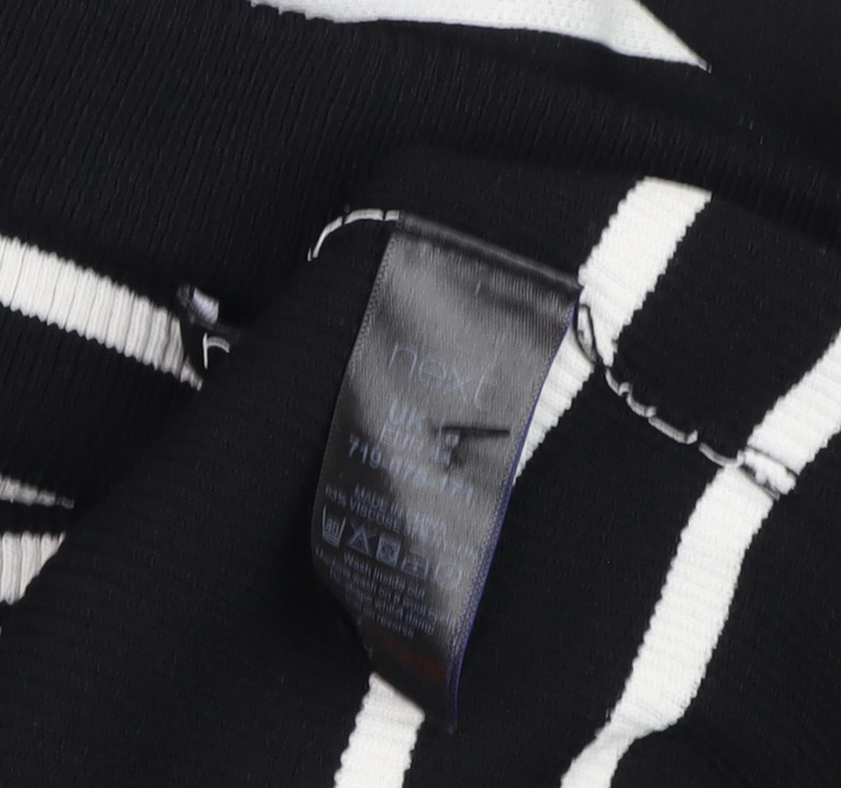 Next Women Black Striped Pullover Jumper Size 16