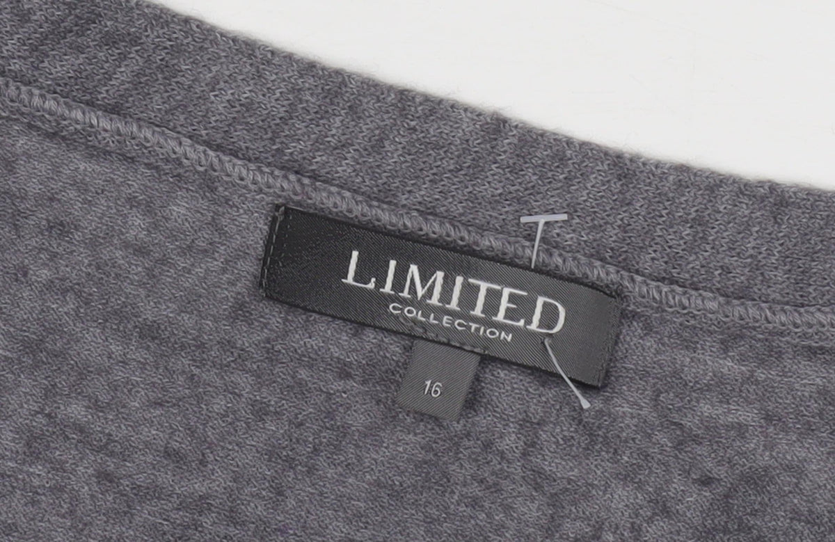Limited Collection Grey Full Zip Women's Jumper Size 16