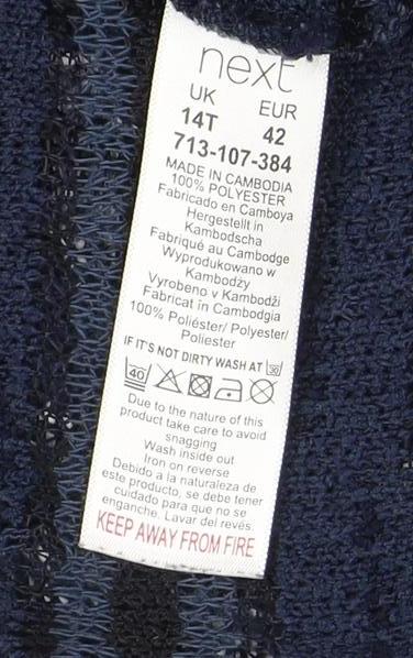 Next Women's Blue Striped Pullover Jumper Size 14