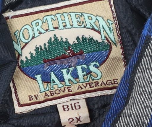 Northern Lakes Men's Blue Check Quilted Jacket 2XL