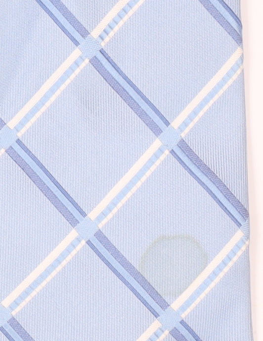 Fellini Men's Blue Silk Plaid Tie - Classic Style