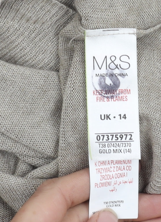 Marks & Spencer Women's Gold Sequin Pullover Size 14
