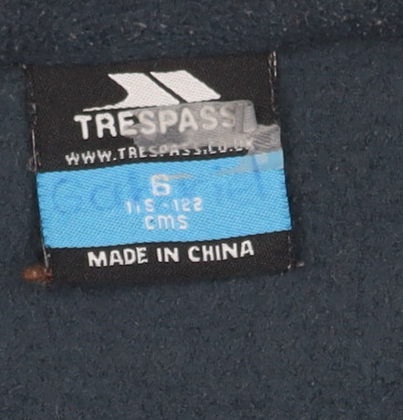 Additional view of Trespass boys’ black fleece jacket 6 years - casual all seasons