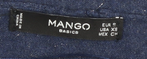 Mango Women's Blue Long Sleeve Cardigan Size 10