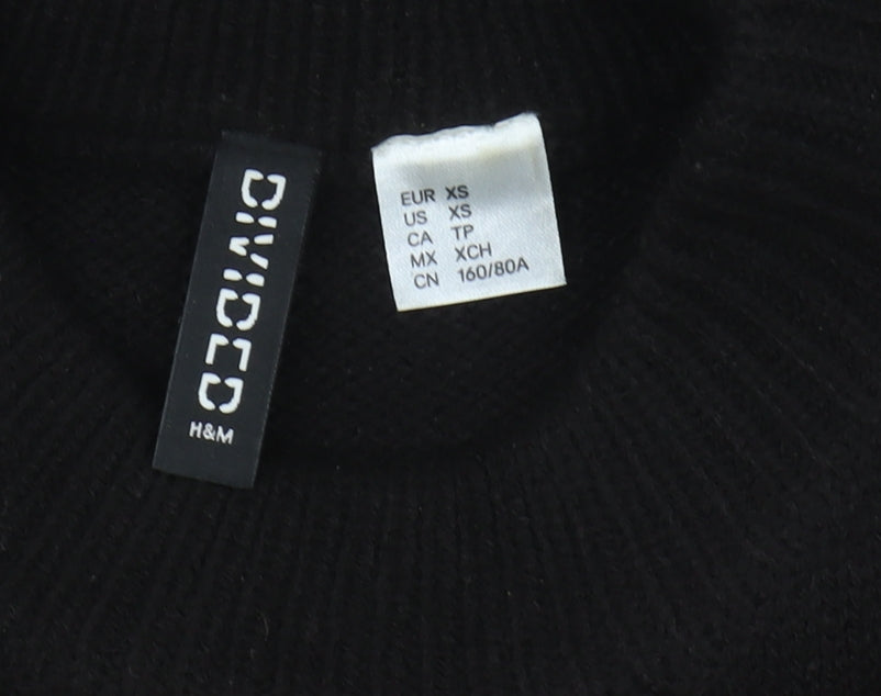 H&M Unisex Black Graphic Pullover Jumper XS