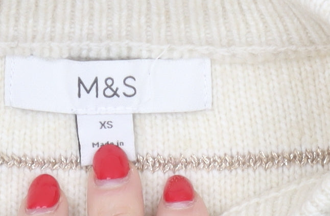 Marks & Spencer Women's XS Black Striped Pullover