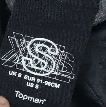 Topman Men’s Grey Wool Pea Coat S