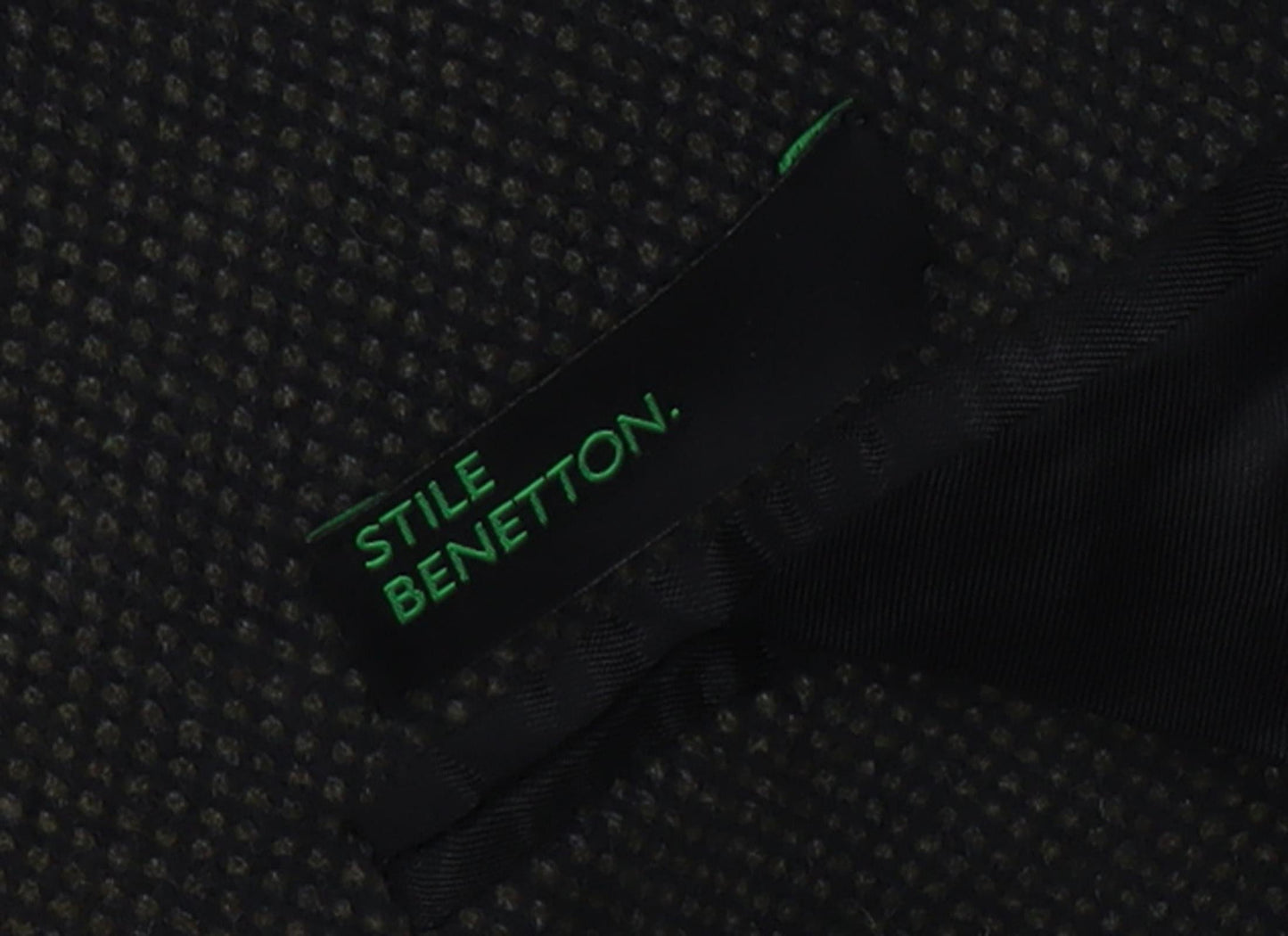 Stile Benetton Men's Black Cotton Blazer Size 50