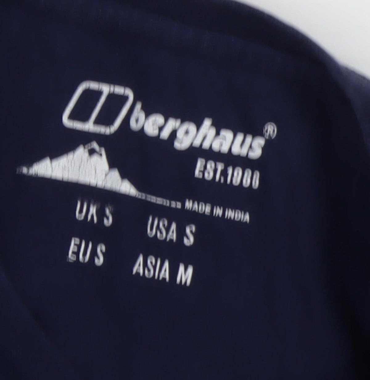 Berghaus Men's Blue Cotton T-Shirt Size S