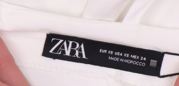 Zara Women's White Slip Dress XS Party Summer