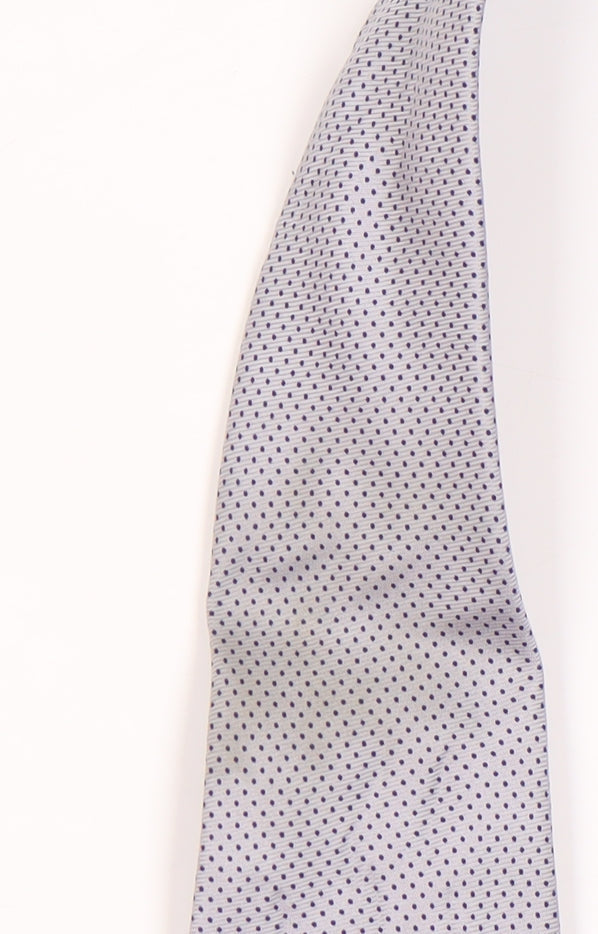 Frangi Men's Grey Silk Polka Dot Tie, New