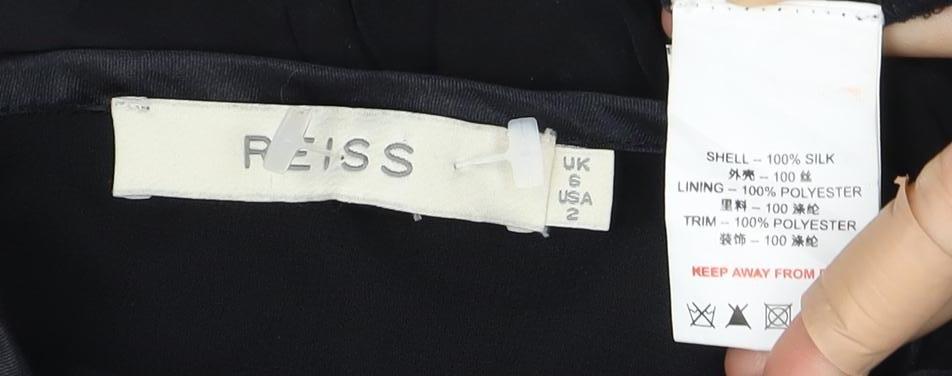 Reiss Women's Black Dress UK 6 Long Sleeve