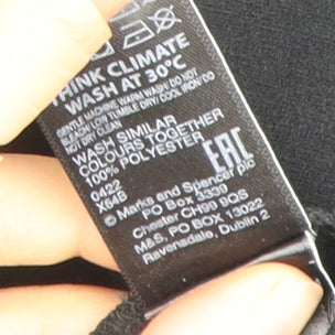 Marks & Spencer Black Blouse - Size 12 - Women's Casual