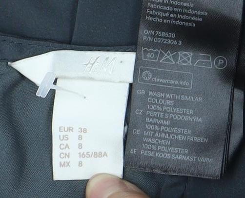 H&M Women's Black Blouse Size 10 Round Neck