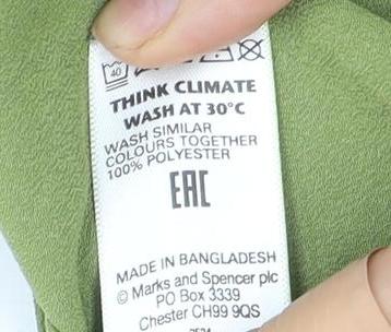 Marks & Spencer Women's Green Basic Blouse Size 16