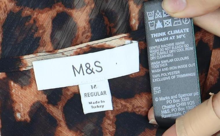 Marks & Spencer Women Animal Print V-Neck Dress