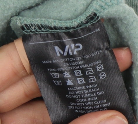 MP Men's Green Pullover Sweatshirt S - Casual Logo Style