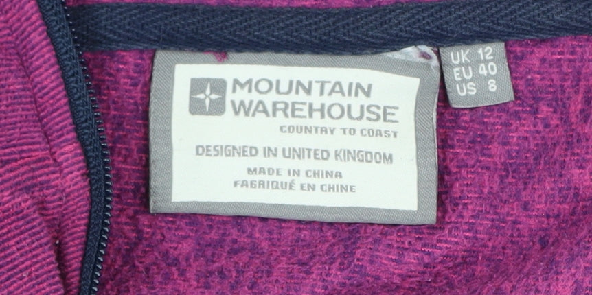 Mountain Warehouse Women's Purple Fleece Jacket Size 12