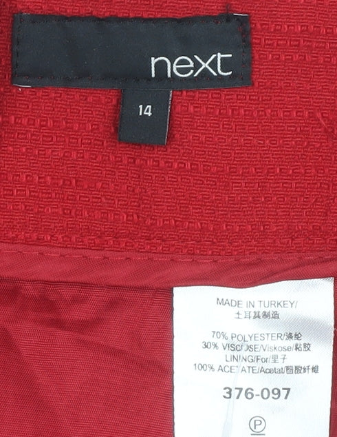 Next Women's Red Pencil Skirt Size 14 Business
