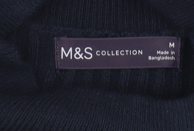 Marks & Spencer Women's Black Striped Pullover Jumper M