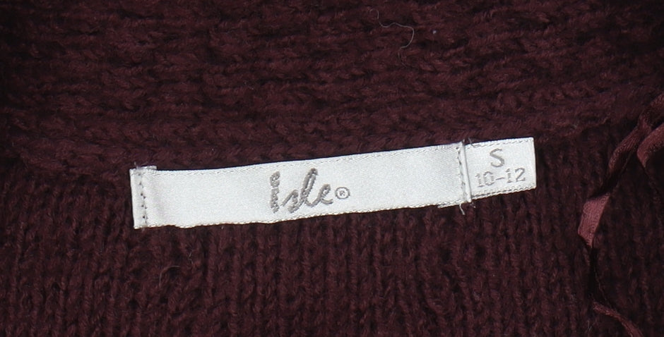 Isle Women's Red Cable-Knit Cardigan Size S