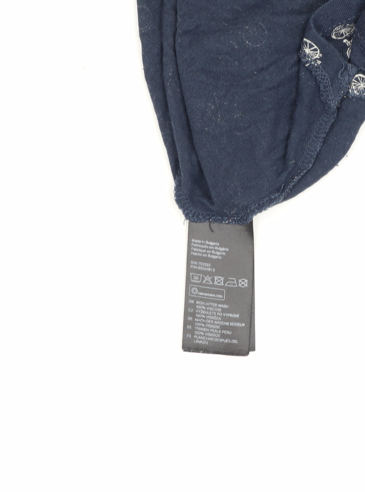 H&M Women's Blue Bicycle Print Long Sleeve Top M