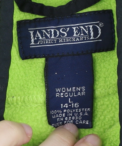Lands' End Women's Green Pullover Sweatshirt L