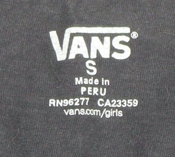 Vans Women's Black Basic T-Shirt, Size S, Casual Wear