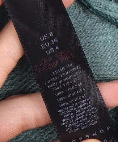 Topshop Women’s Green Long Skirt Tall Size 8