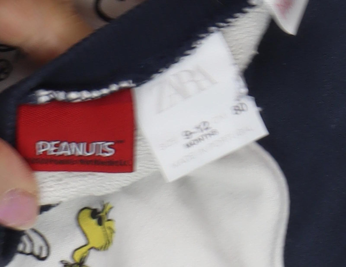 Zara Unisex Baby Peanuts Long Sleeve T-Shirt 9-12 Months