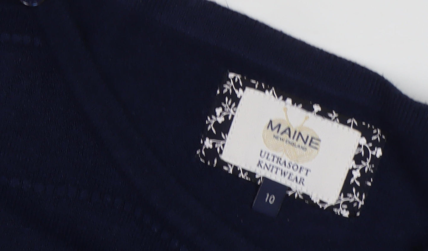Maine New England Women's Black Pullover Jumper Size 10