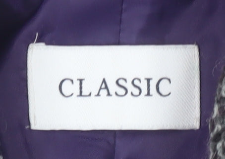 Marks & Spencer Women's Purple Check Classic Coat Size 8