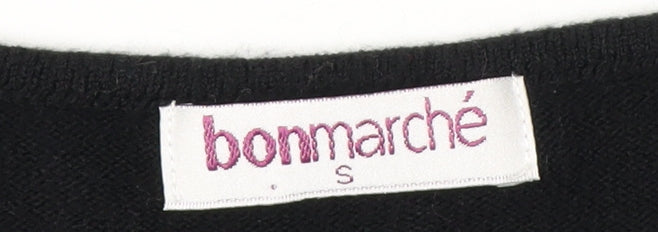 Bonmarché Women's Black Embroidered Pullover Jumper S