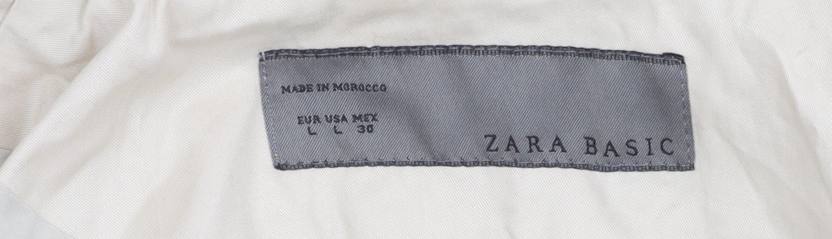 Zara Women's Beige Trench Coat Size 12 Belted Casual