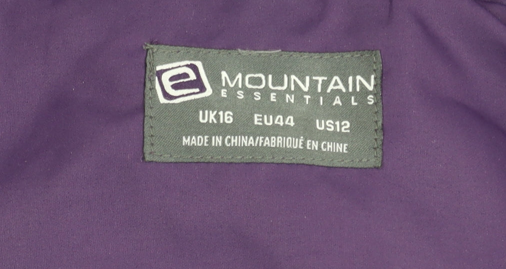 Mountain Essentials Women's Purple Hooded Jacket Size 16
