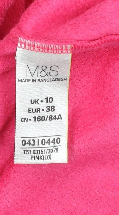 Marks & Spencer Women's Pink High Neck Sweatshirt Size 10