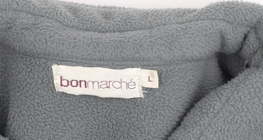 Bonmarché Unisex Adults Black Fleece Zip Jacket L