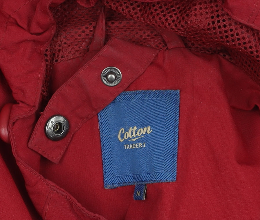 Cotton Traders Men's Red Hooded Jacket M