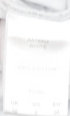 Cotton Traders Women's White Polka Dot T-Shirt Size 10