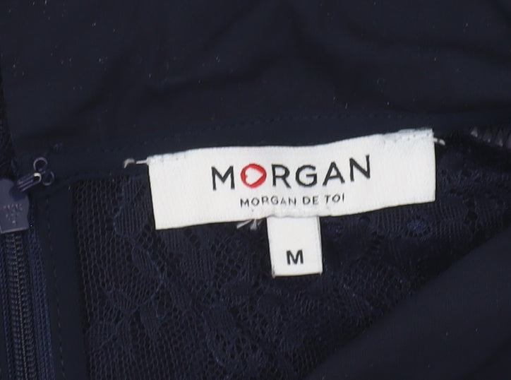 Morgan Women's Black Medium Collared Lace Blouse