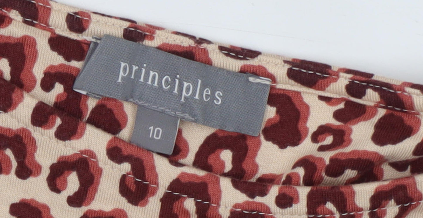 Close-up detail of Principles Women's Animal Print Blouse, size 10