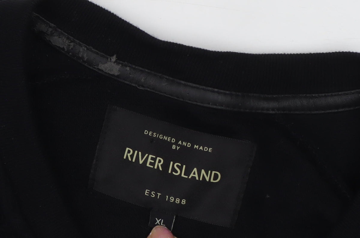 River Island Men's Black Basic Jacket XL