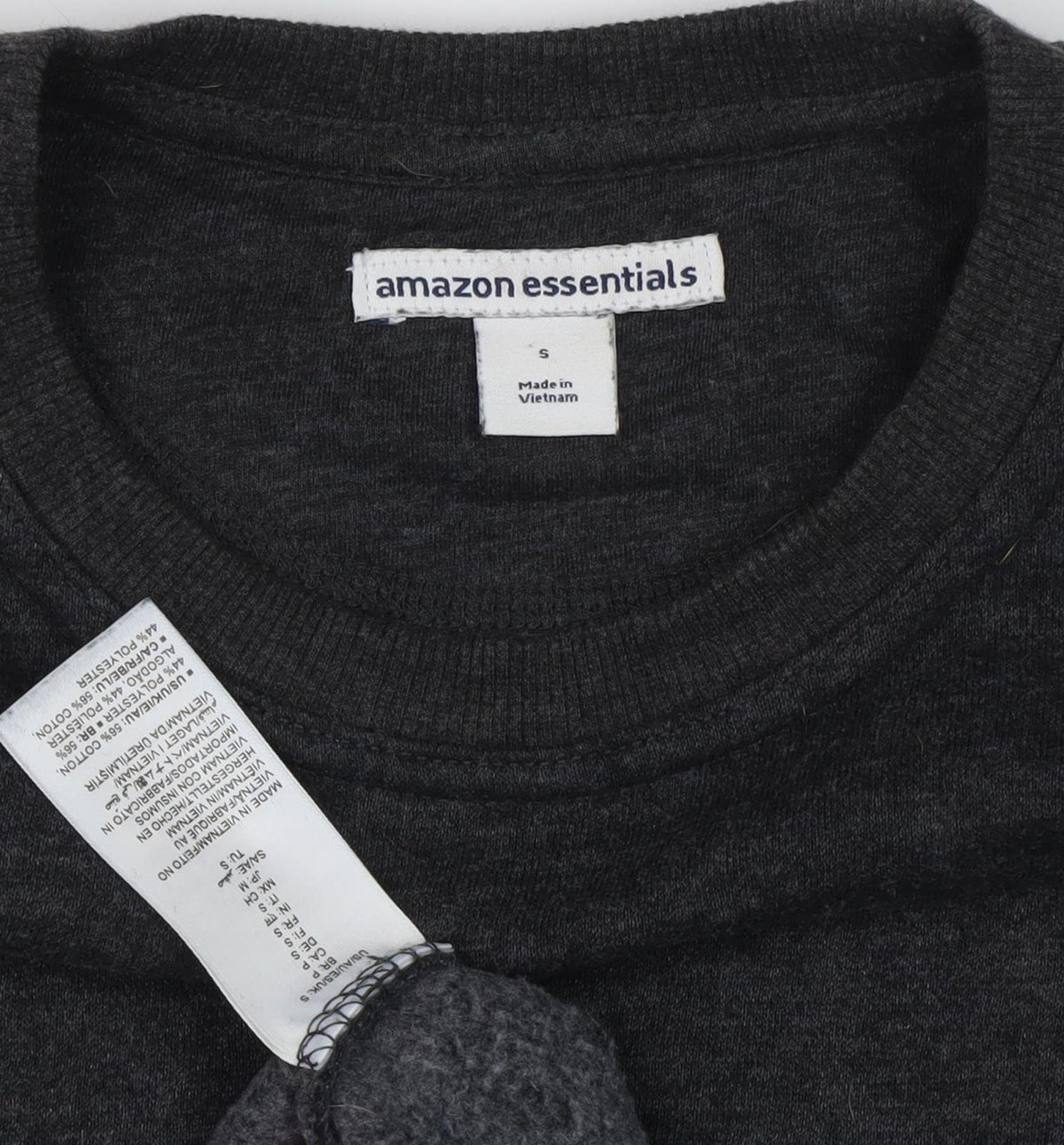 Amazon Essentials Men's Black Pullover Sweatshirt S
