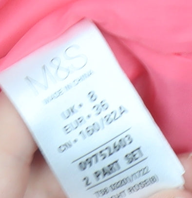 Marks & Spencer Women's Pink Hooded Jacket Size 2