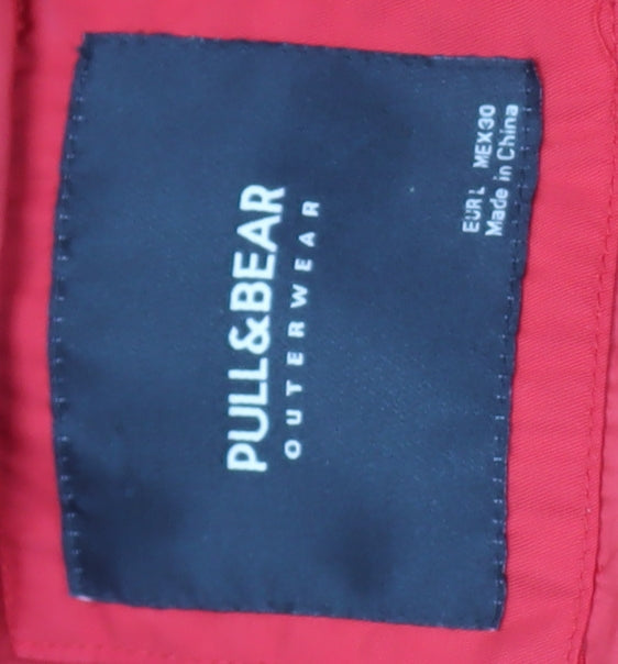Pull & Bear Red Puffer Jacket for Men