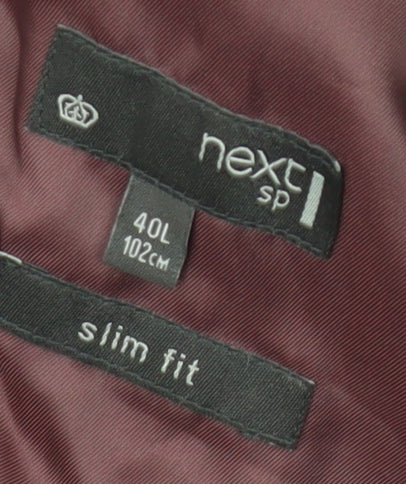Next Men's Blue Check Slim Fit Blazer 40L