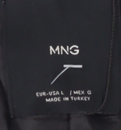 MNG Women's Black Double-Breasted Blazer L